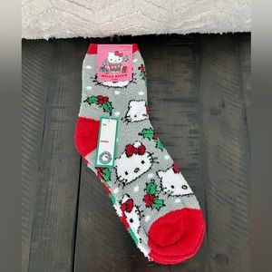 Hello Kitty Fuzzy Christmas Socks